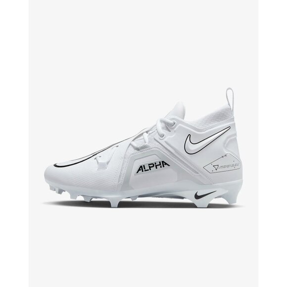 Nike Mens Alpha Menace Pro 3 Football Cleats CT6649-109 White Black Size 12.5 - Picture 2 of 10